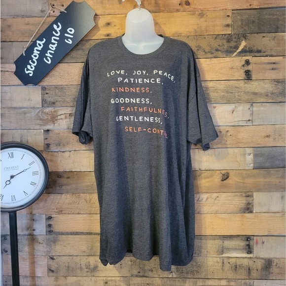 Tultex Tops - SALE-Tultex women's dark gray love and joy themed short sleeve shirt size xxl
